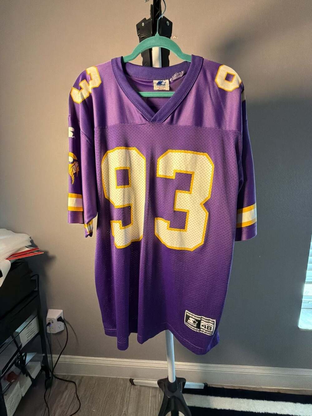 Vintage Starter Minnesota Vikings John Randle #93 NFL Football Jersey Size 48 L